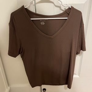 AMERICAN EAGLE BROWN COMFY TOP
